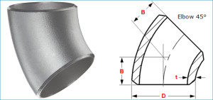 ASTM A420 WPL6 Elbow Dimensions